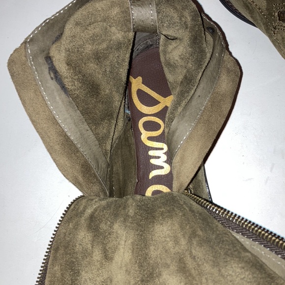 Sam Edelman Army Green Mackay Suede Boots - Picture 8 of 12